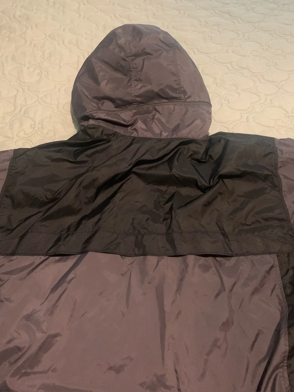 Columbia Packable Rain Jacket Black/Gray Hooded Glennaker Windbreaker Men’s XL